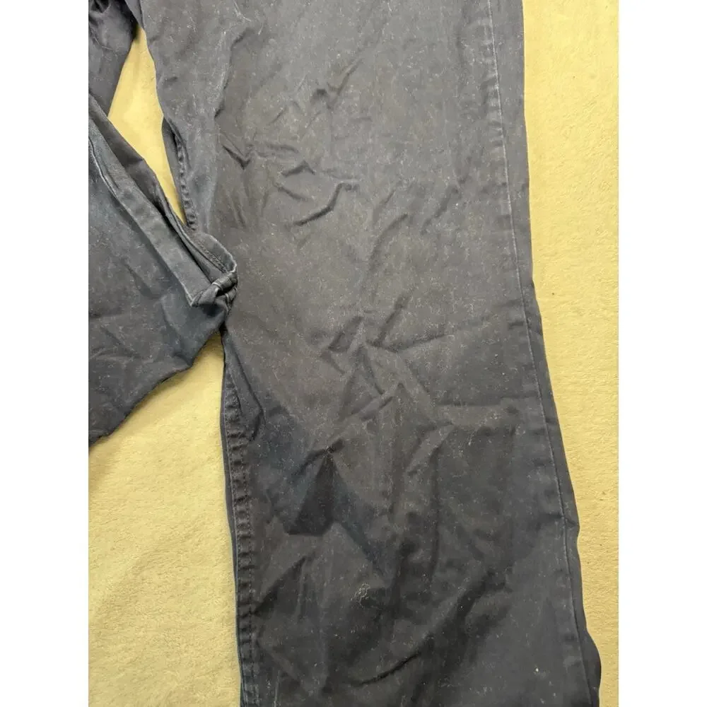 Polo Ralph Lauren Mens Pants 42x32 Black Classic Fit Cotton Chino Casual